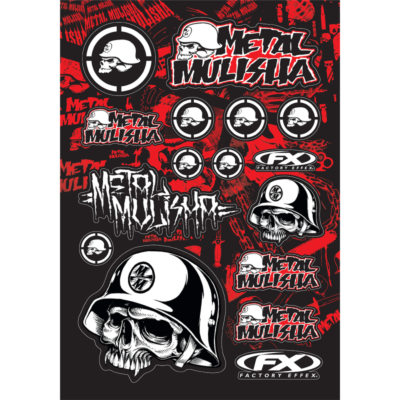 14-68050 FACTORY-EFFEX SPONSOR STICK KIT - METAL MULISHA SPONSOR STICK KIT - METAL MULISHA STICKERS-DECALS 