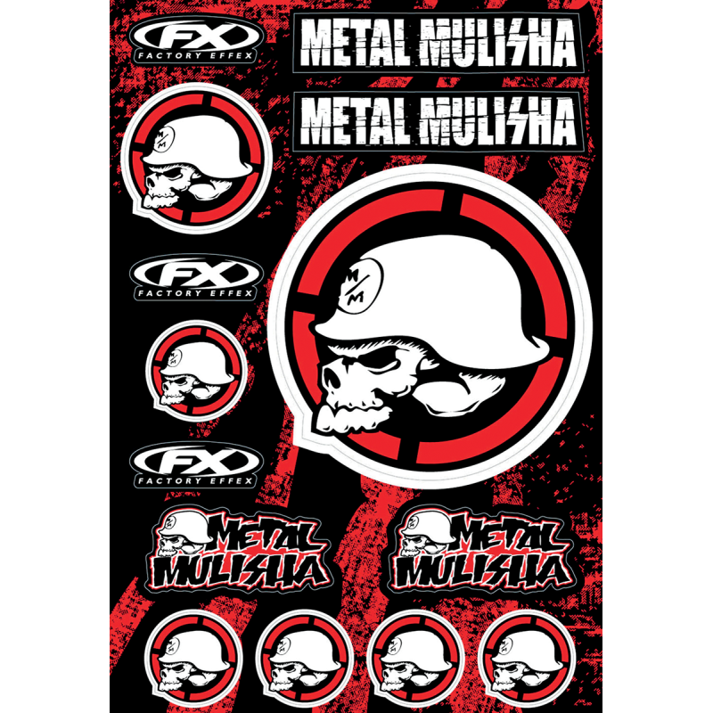16-68052 FACTORY-EFFEX METAL MULISHA STICKER KIT 2 (13) METAL MULISHA STICKER KIT 2 (13) STICKERS-DECALS 