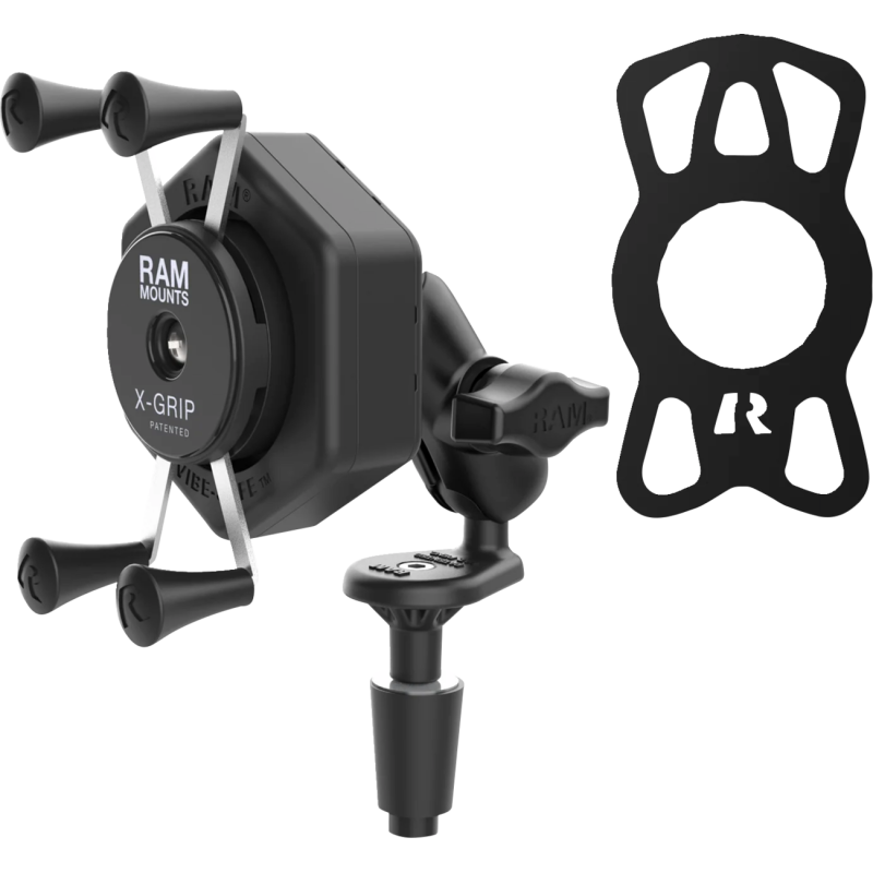 RAM-B-176-A-UN7-462 RAM-MOUNT FORK STEM MOUNT SHORT ARM & RAM X-GRIP  VIBE-SAFE FORK STEM MOUNT SHORT ARM & RAM X-GRIP  VIBE-SAFE HANDLEBAR CLAMPS & PARTS 