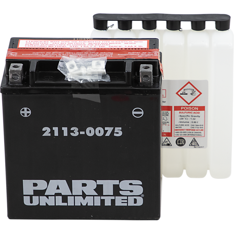 CTX20CH-BS PARTS-UNLIMITED-BATTERIES CTX20CH-BS HI-PERF W/ACID PACK CTX20CH-BS HI-PERF W/ACID PACK BATTERY GROUP 