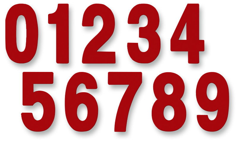 86-3429 FACTORY-EFFEX PRO 5" NUMBER RED #9 PRO 5" NUMBER RED #9 NUMBER PLATE GRAPHICS 