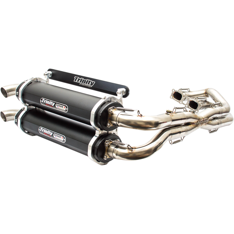 TR-4119D-BK TRINITY-RACING RZR XP 1000 DUAL SYSTEM BLACK 14-17 RZR XP 1000 DUAL SYSTEM BLACK 14-17 SYSTEMS FOR ATV 