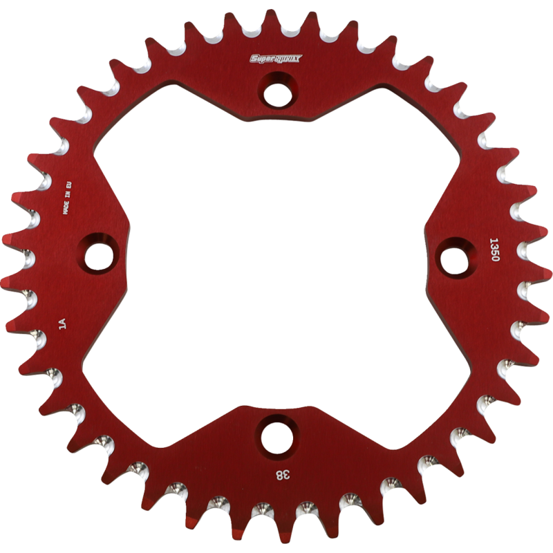 RAL-1350-38-RED SUPERSPROX SPKT REAR ALLOY RED 38T SPKT REAR ALLOY RED 38T REAR SPROCKETS - ALUMINIUM/ALLOY 