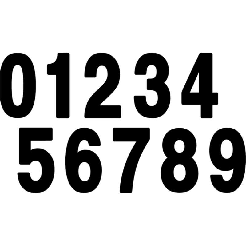03-0279 FACTORY-EFFEX PRO 5" NUMBER BLACK #9 PRO 5" NUMBER BLACK #9 NUMBER PLATE GRAPHICS 