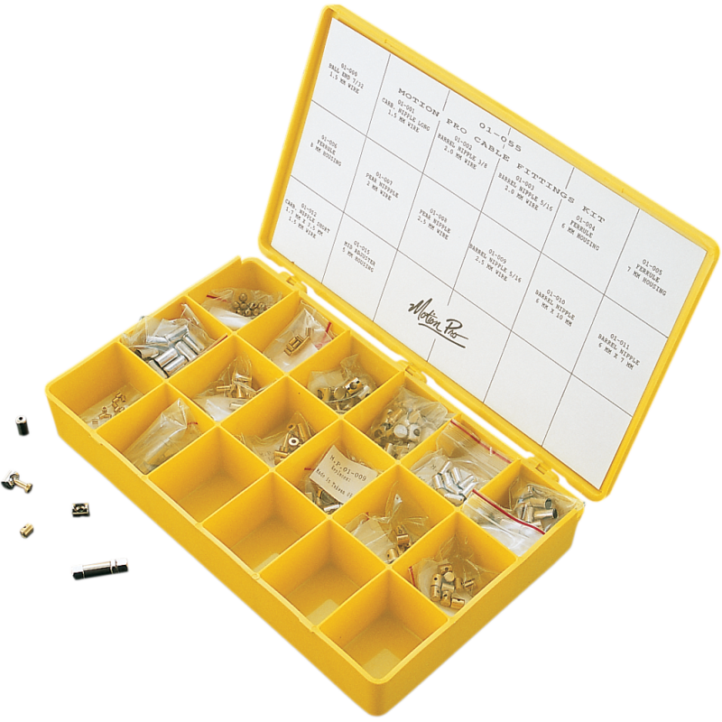 01-0055 MOTION-PRO CABLE FITTINGS SHOP KIT CW 195 FITTINGS & BOX CABLE FITTINGS SHOP KIT CW 195 FITTINGS & BOX HARDWARE KITS - APPLICATION RELATED 