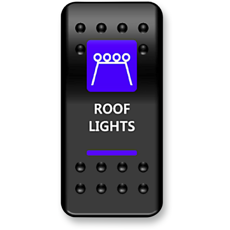 RFL-PWR MOOSE-UTILITY-DIVISION MOOSE BRANDED ROOF LIGHT SWITCH WITH BLUE LED MOOSE BRANDED ROOF LIGHT SWITCH WITH BLUE LED SWITCH GROUP 