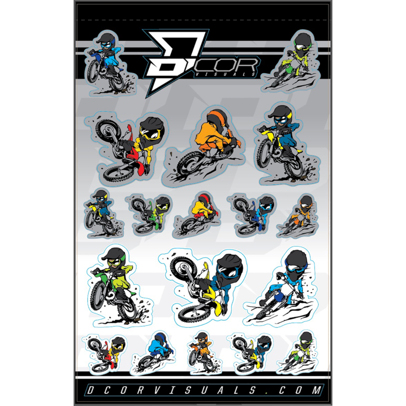 40-90-115 DCOR-VISUALS KID MX DECAL SHEET KID MX DECAL SHEET Graphic Set 