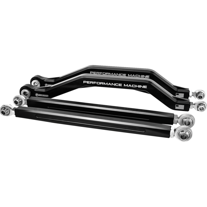0222-2008-BM PERFORMANCE-MACHINE RADIUS RODS HIGH CLEARANCE RZR PRO XP 64" BLK RADIUS RODS HIGH CLEARANCE RZR PRO XP 64" BLK SWINGARM MOUNTING PARTS 