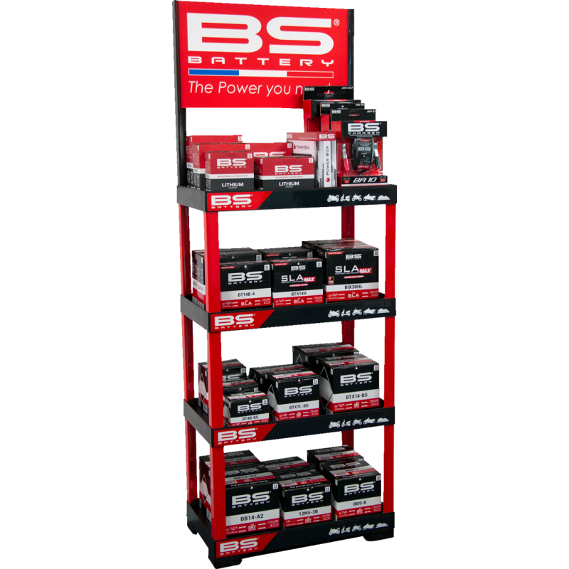 900075 BS BATTERY BS BATTERY 4 SHELVES DISPLAY (660X410X1700MM) BS BATTERY 4 SHELVES DISPLAY (660X410X1700MM) Promotional Items 