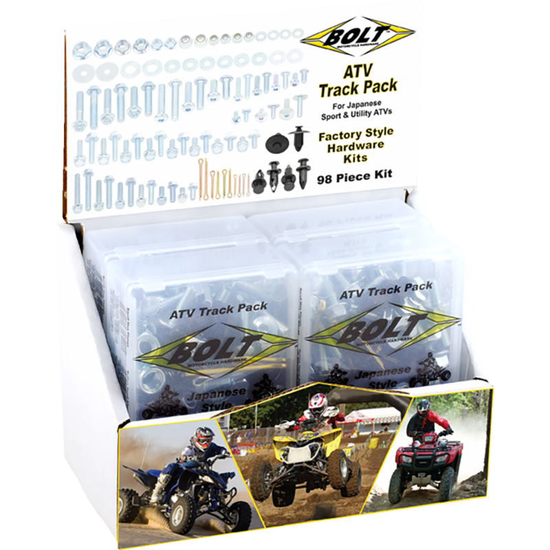 2007-6ATP BOLT ATV Track Pack 6-kit Point of Purchase Display (6Pk) ATV Track Pack 6-kit Point of Purchase Display (6Pk) HARDWARE KITS - APPLICATION RELATED 