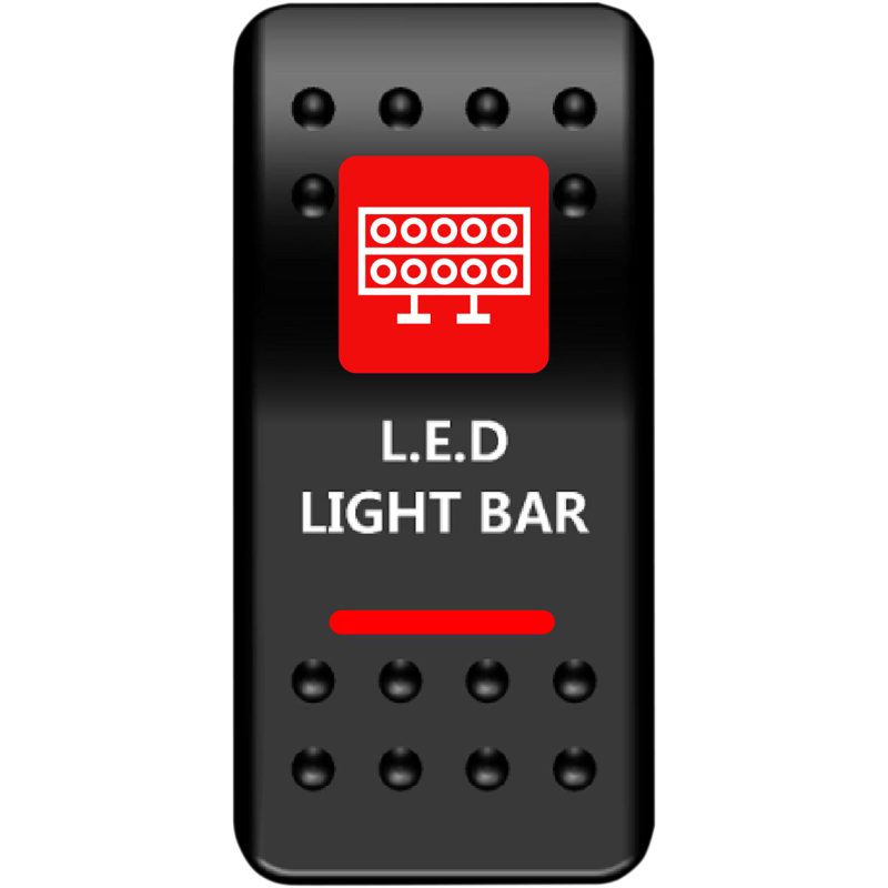 LLB-PWR-R MOOSE-UTILITY-DIVISION MOOSE BRANDED LED LIGHTBAR SWITCH WITH RED LED MOOSE BRANDED LED LIGHTBAR SWITCH WITH RED LED SWITCH GROUP 