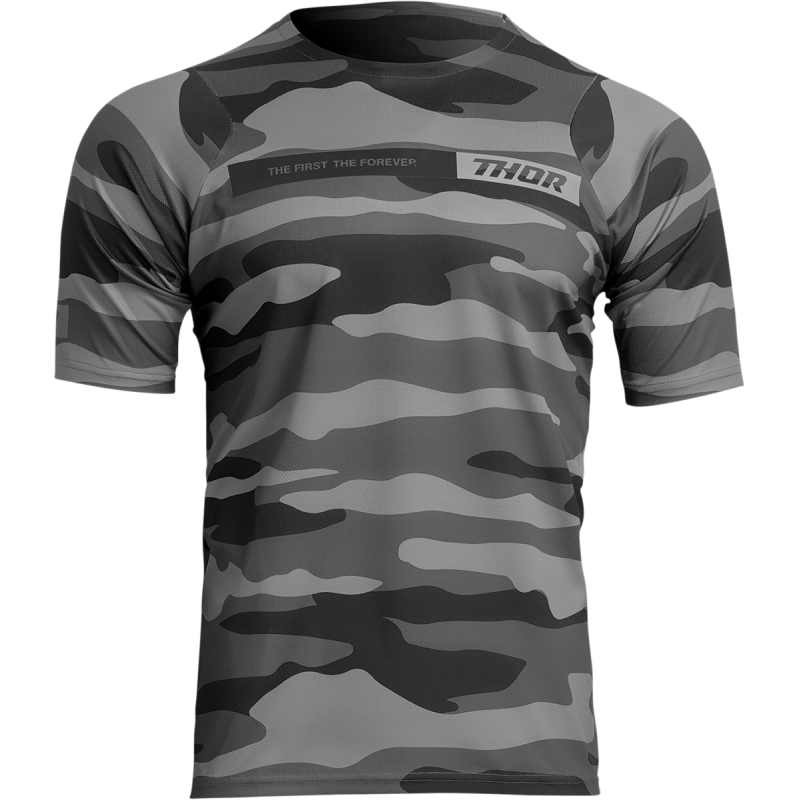 5020-0027 THOR JRSY ASIST SS CAMO GY MD JRSY ASIST SS CAMO GY MD BICYCLE JERSEY-MEN 