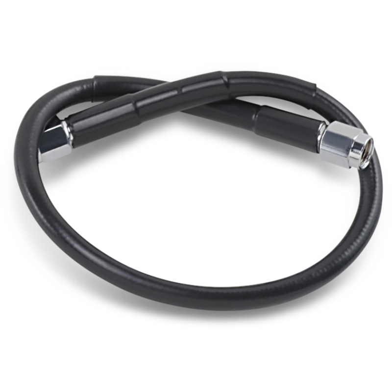 816-BLK DRAG-SPECIALTIES BLACK S/S BRAKE LINE 16" BLACK S/S BRAKE LINE 16" BRAKE LINES-HOSES-STAINLESS STEEL 
