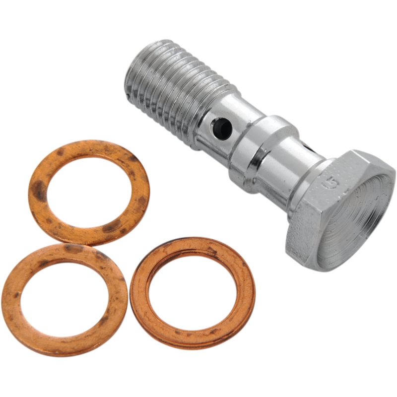 P773-03CH GOODRIDGE 3/8-24 DOUBLE BANJO BOLT 3/8-24 DOUBLE BANJO BOLT BRAKE LINE HARDWARE 