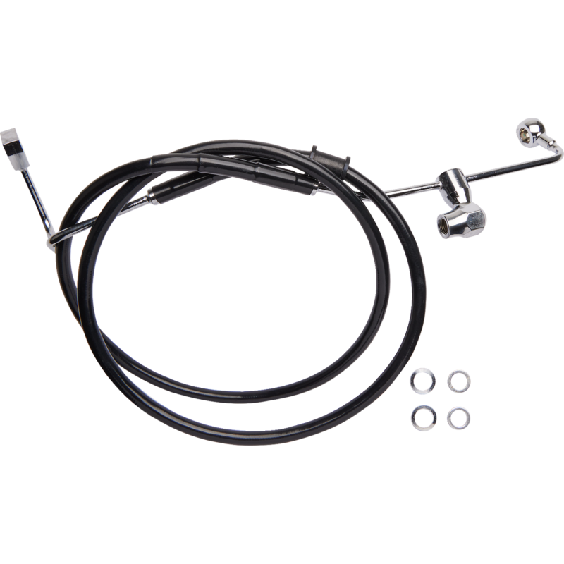6142100-BLK DRAG-SPECIALTIES BRAKE LINE RR ABS BL BRAKE LINE RR ABS BL BRAKE LINES-HOSES-STAINLESS STEEL 