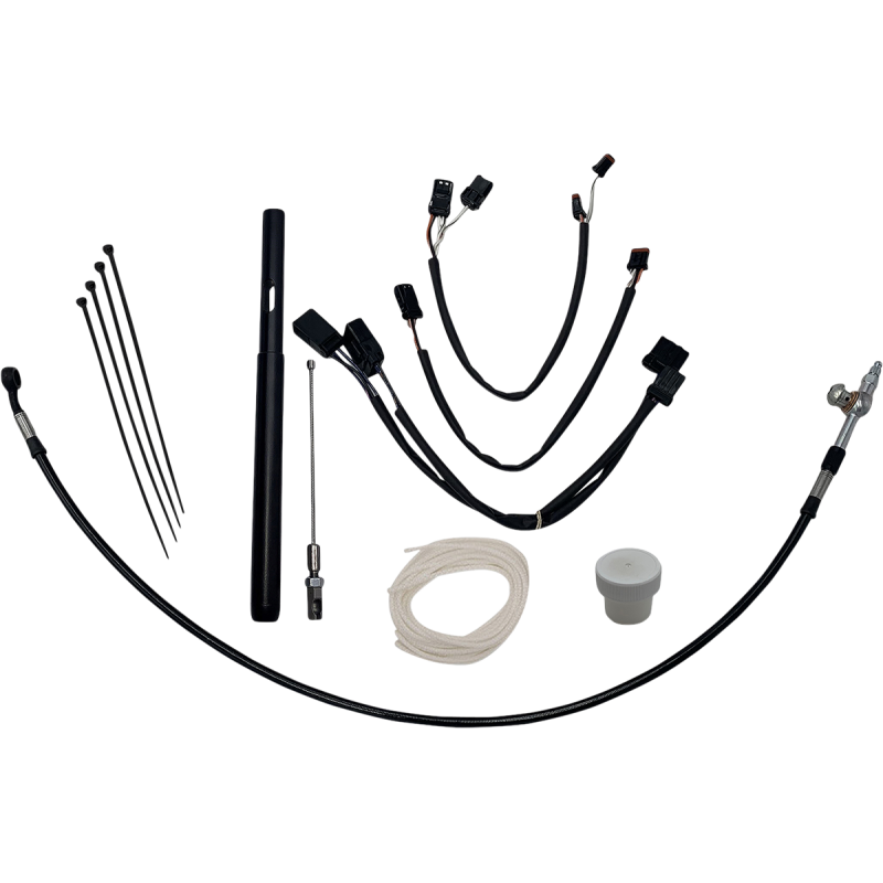 109516-B FAT-BAGGERS-INC INSTALL KT 16"BLK.21RK.SP INSTALL KT 16"BLK.21RK.SP CLUTCH & BRAKE CABLE/HOSE KTS 