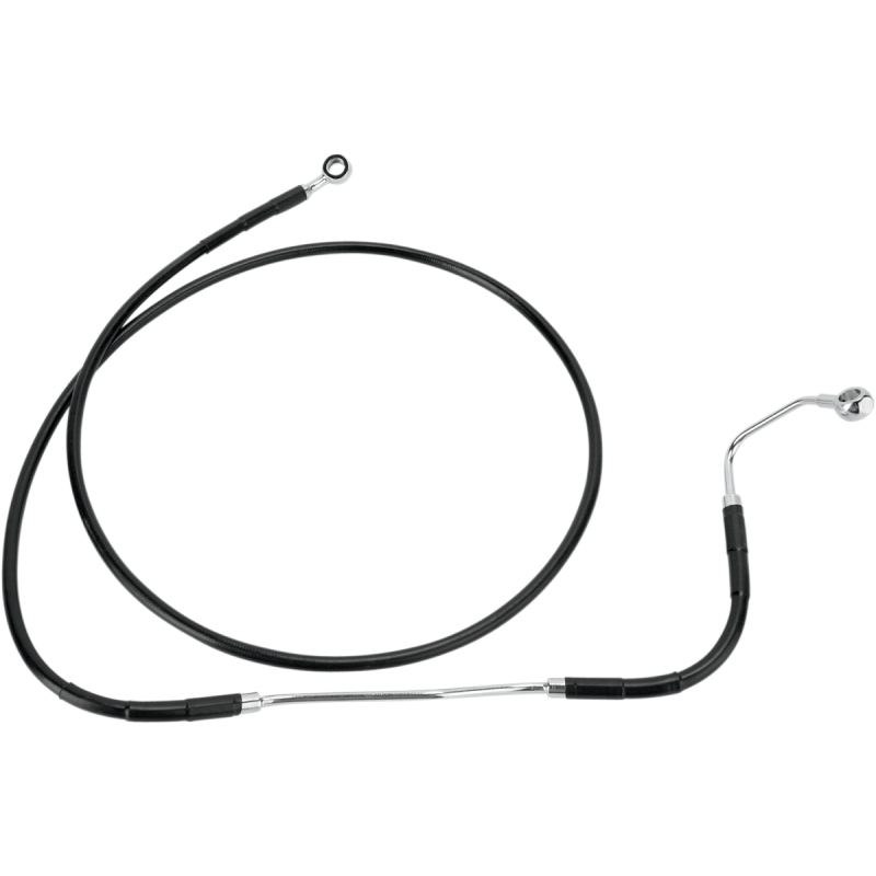 691182-8BLK DRAG-SPECIALTIES 09-12 FLHT UPPER W/ABS BLK BRK LINE +8 09-12 FLHT UPPER W/ABS BLK BRK LINE +8 BRAKE LINES-HOSES-STAINLESS STEEL 