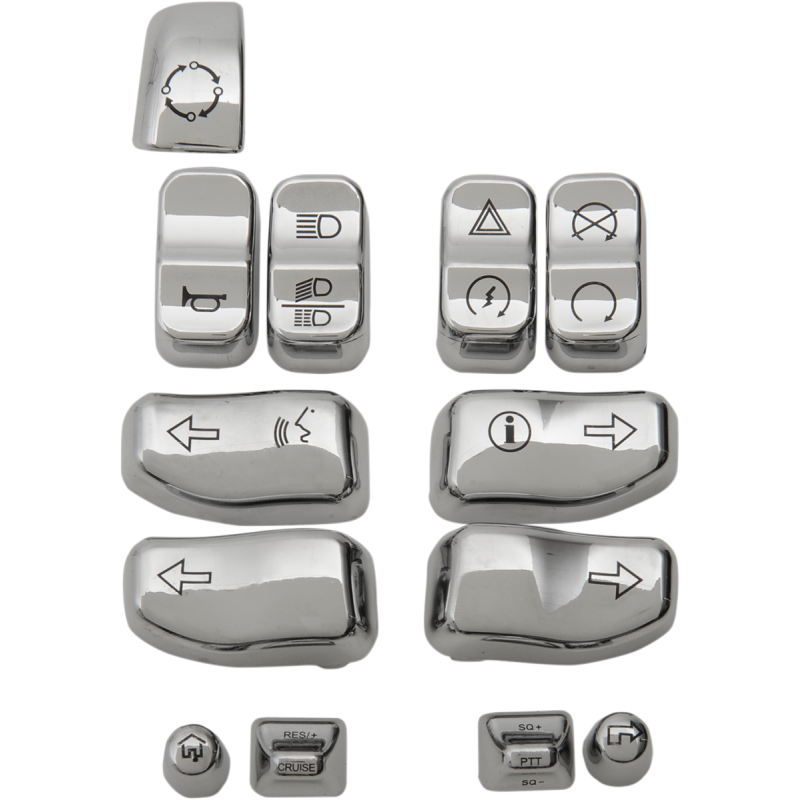 H18-0350CO-C DRAG-SPECIALTIES CAPS SWITCH CHR FLHT 14-19 CAPS SWITCH CHR FLHT 14-19 BRAKE & CLUTCH CUSTOM CONTROL SETS 