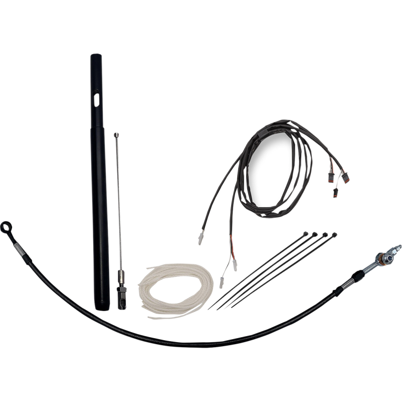 109016-B FAT-BAGGERS-INC INSTALL KIT BLK 8" 21FLHT INSTALL KIT BLK 8" 21FLHT CLUTCH & BRAKE CABLE/HOSE KTS 