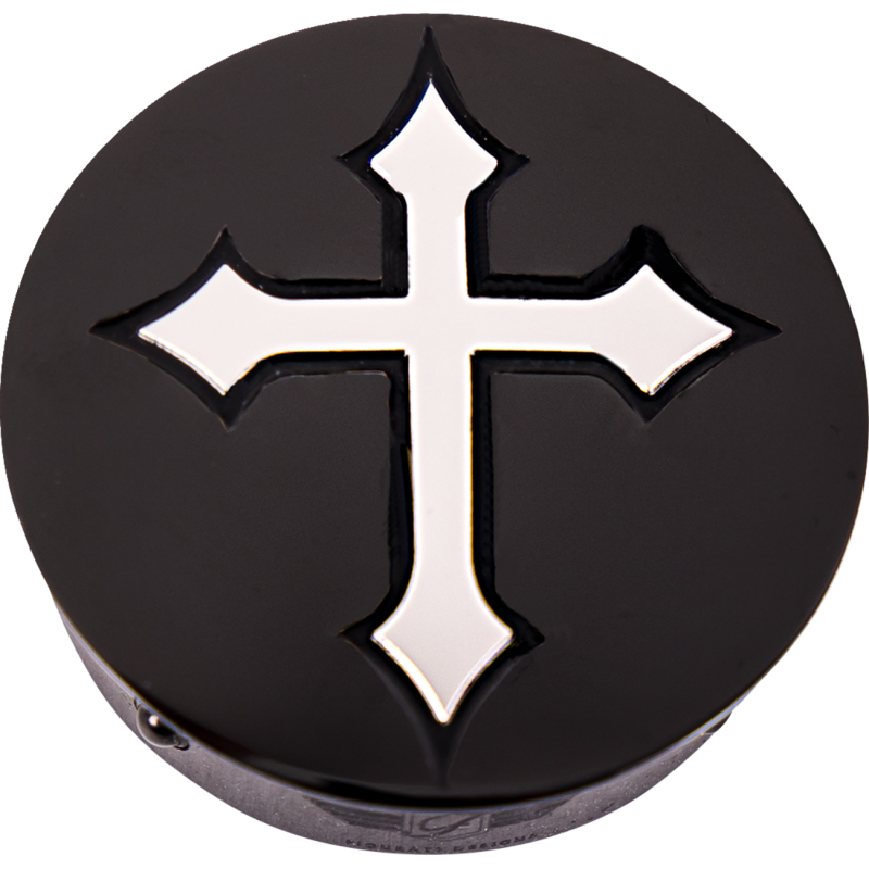 FD41-CROSS-BLK FIGURATI-DESIGNS HARLEY-DAVIDSON BLACK CUSTOM SWING ARM COVERS CROSS HARLEY-DAVIDSON BLACK CUSTOM SWING ARM COVERS CROSS SWINGARM COVERS-CAPS 