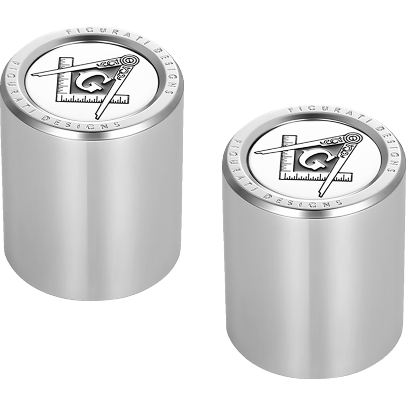FD42-DC-27.2/32-SS FIGURATI-DESIGNS ND MAG DOCKING COVERS SILVER WITH MASONIC-27.2X32mm ND MAG DOCKING COVERS SILVER WITH MASONIC-27.2X32mm LUGGAGE PARTS & ACCESSORIES 