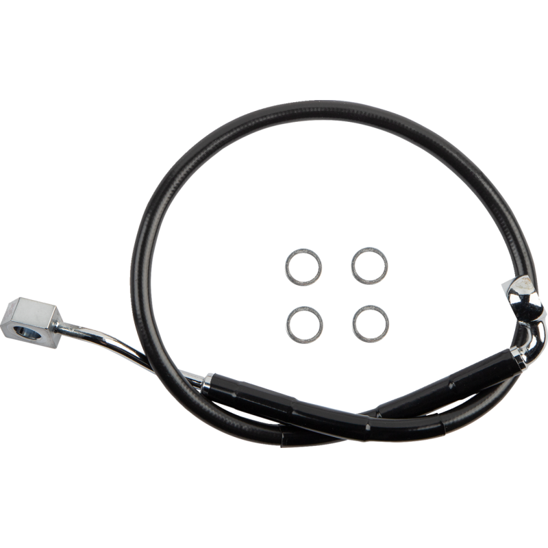 618599-BLK DRAG-SPECIALTIES BRAKE LINE RR ABS BL BRAKE LINE RR ABS BL BRAKE LINES-HOSES-STAINLESS STEEL 