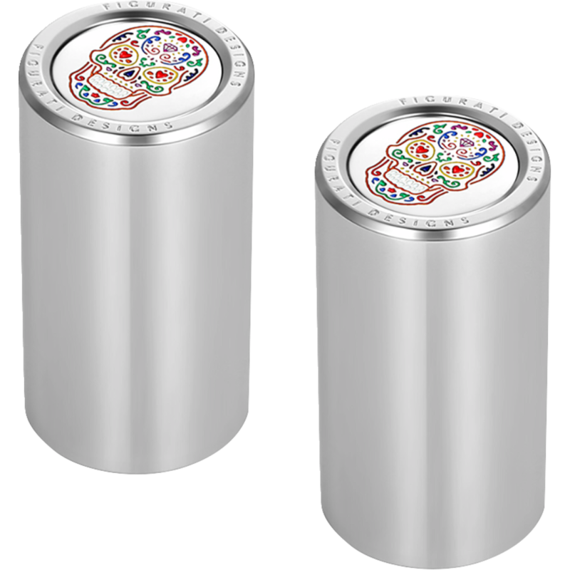 FD30-DC-25.2/46.5-SS FIGURATI-DESIGNS ND MAG DOCKING COVERS SILVER WITH SUGAR SKULL 25.2X46.5mm ND MAG DOCKING COVERS SILVER WITH SUGAR SKULL 25.2X46.5mm LUGGAGE PARTS & ACCESSORIES 