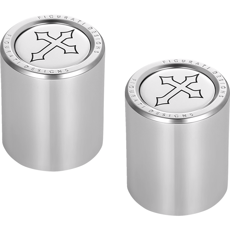 FD41-DC-25.2/32-SS FIGURATI-DESIGNS ND MAG DOCKING COVERS SILVER WITH CROSS 25.2X32mm ND MAG DOCKING COVERS SILVER WITH CROSS 25.2X32mm LUGGAGE PARTS & ACCESSORIES 