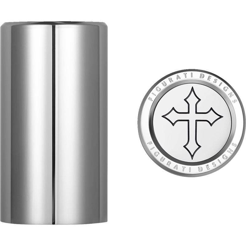 FD41-DC-25.2/46.5-SS FIGURATI-DESIGNS ND MAG DOCKING COVERS SILVER WITH CROSS 25.2X46.5mm ND MAG DOCKING COVERS SILVER WITH CROSS 25.2X46.5mm LUGGAGE PARTS & ACCESSORIES 