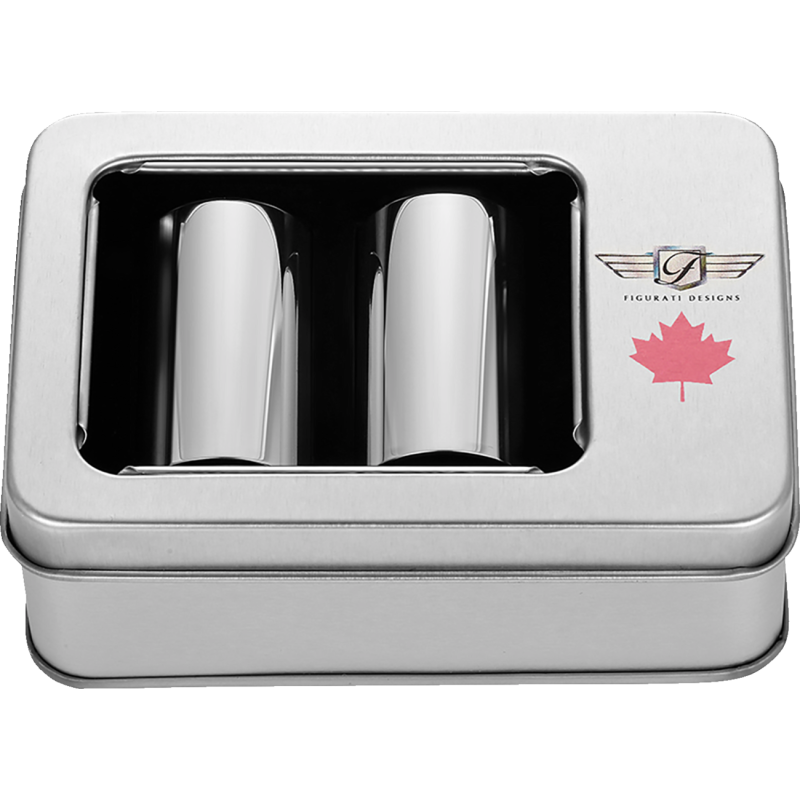 FD03-25.2/46.5-SS FIGURATI-DESIGNS RED MAPLE LEAF DOCKING COVERS SILVER 25X46mm RED MAPLE LEAF DOCKING COVERS SILVER 25X46mm LUGGAGE PARTS & ACCESSORIES 