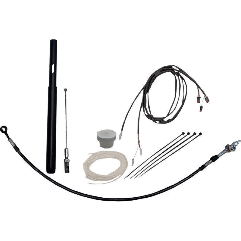 109014-B FAT-BAGGERS-INC INSTALL KIT BLK 6" 21FLHT INSTALL KIT BLK 6" 21FLHT CLUTCH & BRAKE CABLE/HOSE KTS 