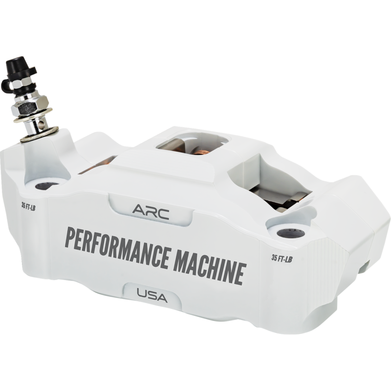 0052-2427-WC PERFORMANCE-MACHINE 125 X 4, RACE SERIES RADIAL MOUNT CALIPER, LEFT-WHT 125 X 4, RACE SERIES RADIAL MOUNT CALIPER, LEFT-WHT BRAKE CALIPER-CALIPER KITS 