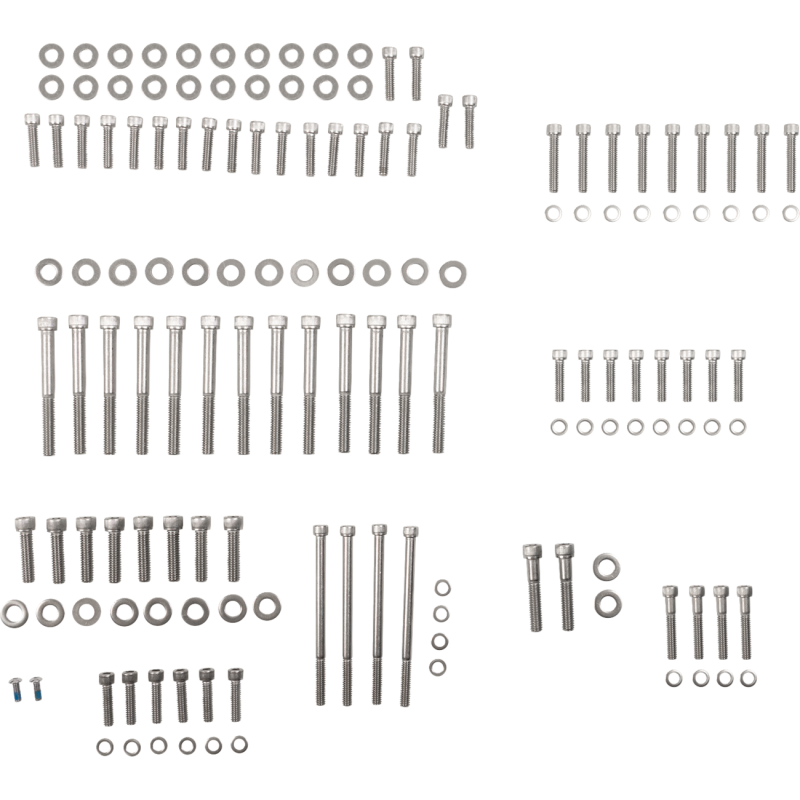FD100-M8 BOLT-SS FIGURATI-DESIGNS M8 ENGINE BOLT KIT SILVER M8 ENGINE BOLT KIT SILVER HARDWARE KITS - APPLICATION RELATED 