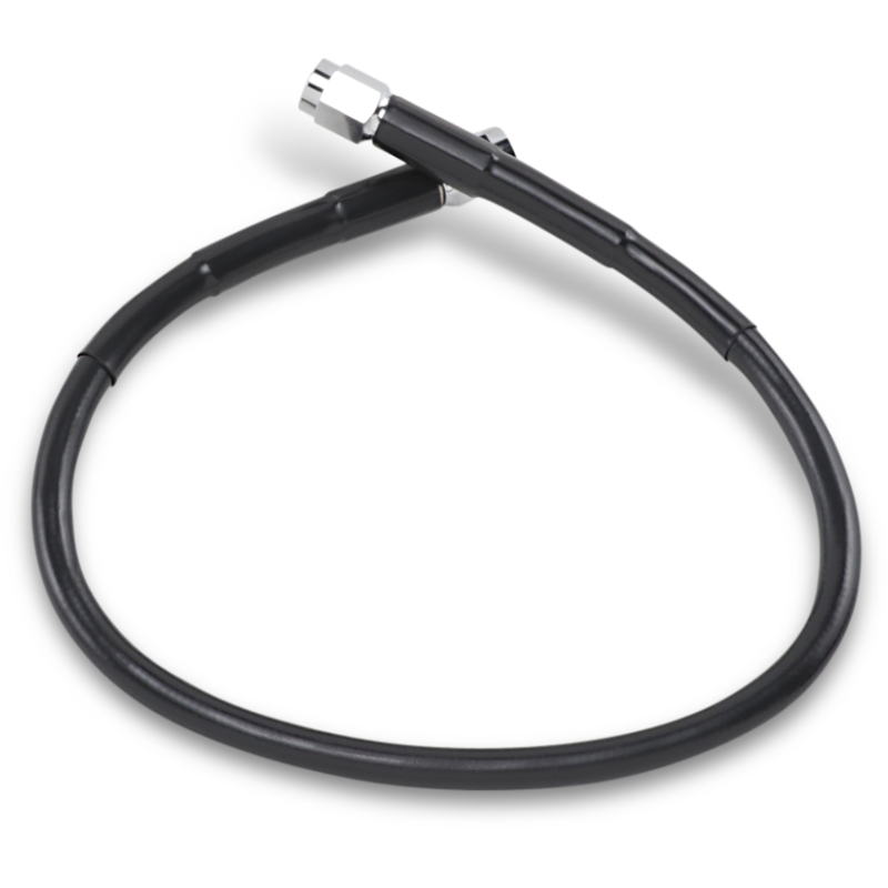 817-BLK DRAG-SPECIALTIES BLACK S/S BRAKE LINE 17" BLACK S/S BRAKE LINE 17" BRAKE LINES-HOSES-STAINLESS STEEL 