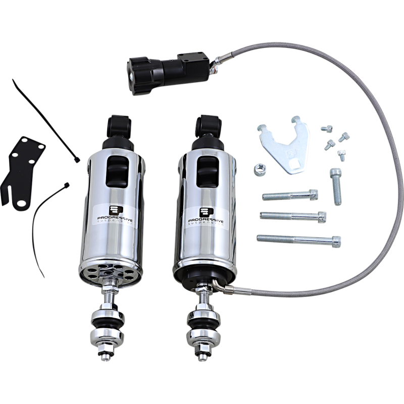 422-4104C PROGRESSIVE-SUSPENSION 00-17 FXST/FLST 422 SERIES SHOCKS W/RAP CHR 00-17 FXST/FLST 422 SERIES SHOCKS W/RAP CHR SHOCKS W/SPRINGS 