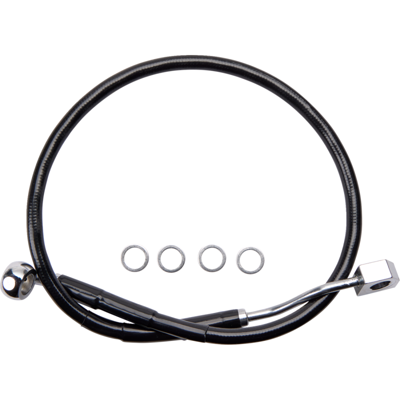 618603-BLK DRAG-SPECIALTIES BRAKE LINE RR ABS BL BRAKE LINE RR ABS BL BRAKE LINES-HOSES-STAINLESS STEEL 