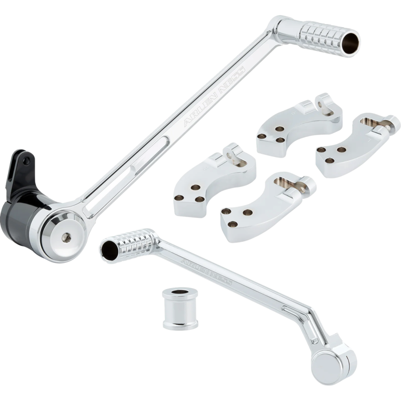 410-037 ARLEN-NESS 3 Inch Extended Foot Control Kit - Chrome 3 Inch Extended Foot Control Kit - Chrome REARSETS-MOTORCYCLE 