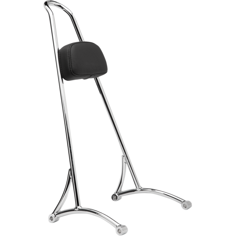 B13-1501C BURLY-BRAND 04-19 XL SISSY BAR TALL W/PAD CHROME 04-19 XL SISSY BAR TALL W/PAD CHROME LUGGAGE RACKS - MOTORCYCLE 