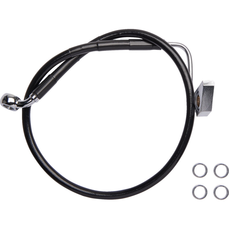 6172101-BLK DRAG-SPECIALTIES BRAKE LINE RR ABS BL BRAKE LINE RR ABS BL BRAKE LINES-HOSES-STAINLESS STEEL 