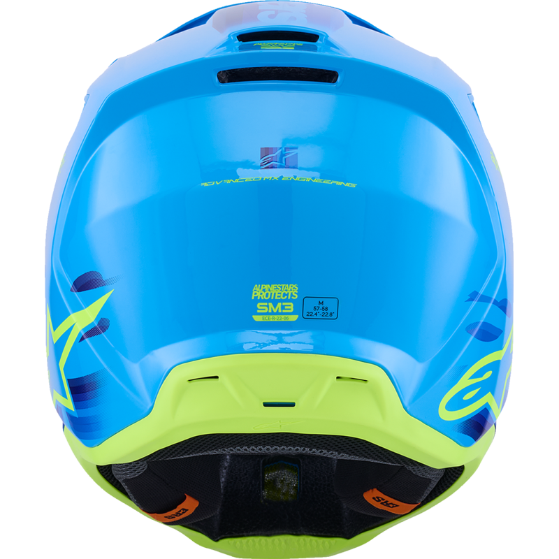 8301126-7232-XL ALPINESTARS HELMET SM3 FORCE CYAN XL HELMET SM3 FORCE CYAN XL OFFROAD FULL FACE 1-PC ADULT HELMET 