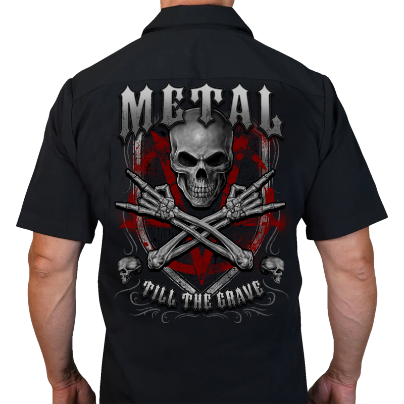 DG60179-4XL LETHAL-THREAT SHRT MTLTILGRV WRK BK 4XL SHRT MTLTILGRV WRK BK 4XL SHIRTS-MENS 