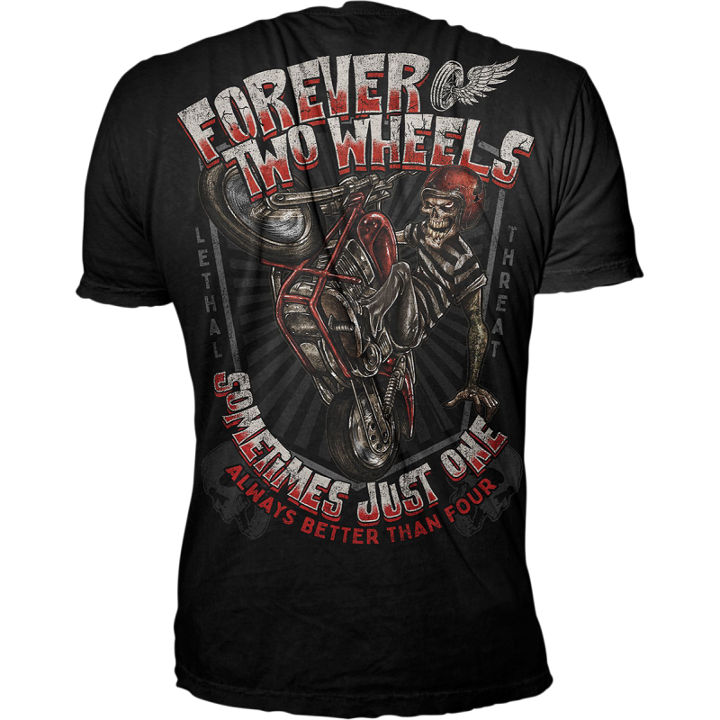 LT20898-4XL LETHAL-THREAT TEE FOREVER2WHL BLK 4X TEE FOREVER2WHL BLK 4X T-SHIRTS-MENS 