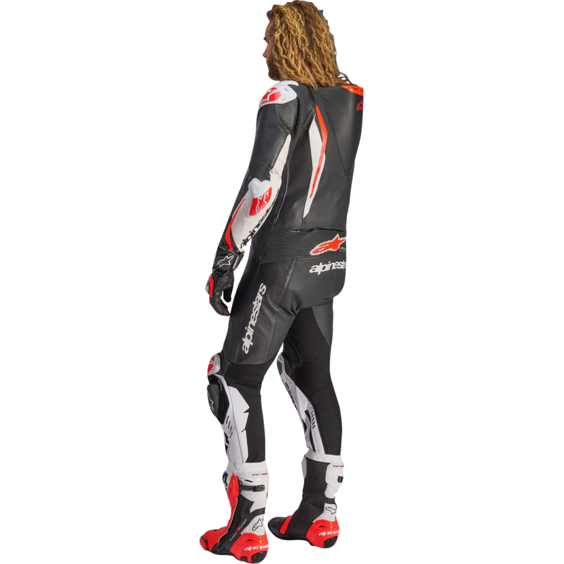 3150226-1231-58 ALPINESTARS-ROAD SUIT GP TECH V5 BLK/WHT/RED FLUO 58 SUIT GP TECH V5 BLK/WHT/RED FLUO 58 SUITS - 1-PC MENS 