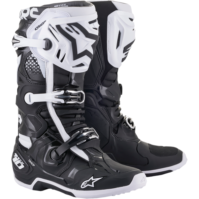 2010020-12-9 ALPINESTARS BOOT TECH 10 BK/WT 9 BOOT TECH 10 BK/WT 9 OFFROAD RIDING BOOTS - ADULT 