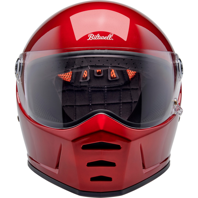 1004-351-506 BILTWELL LANE SPLITTER CHERRY RED 2X LANE SPLITTER CHERRY RED 2X STREET FULL FACE ADULT HELMET 