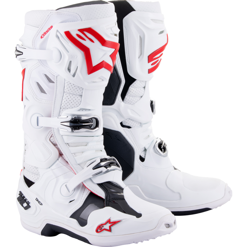 2010520-2230-9 ALPINESTARS BOOT T10 VNT WT/RD 9 BOOT T10 VNT WT/RD 9 OFFROAD RIDING BOOTS - ADULT 