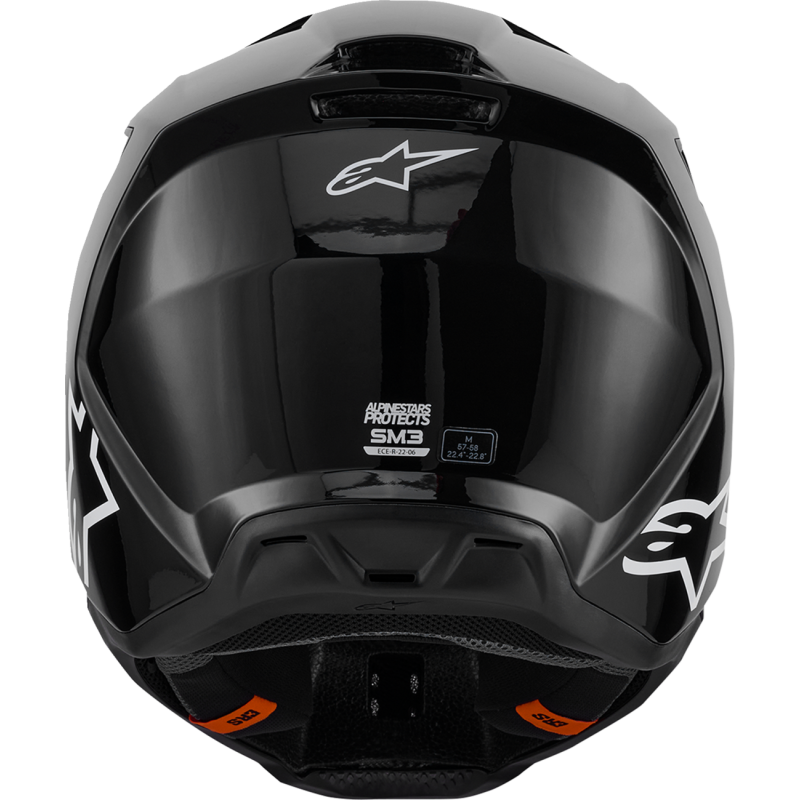 8300426-1180-XS ALPINESTARS HELMET SM3 BLACK-GLOSS XS HELMET SM3 BLACK-GLOSS XS OFFROAD FULL FACE 1-PC ADULT HELMET 