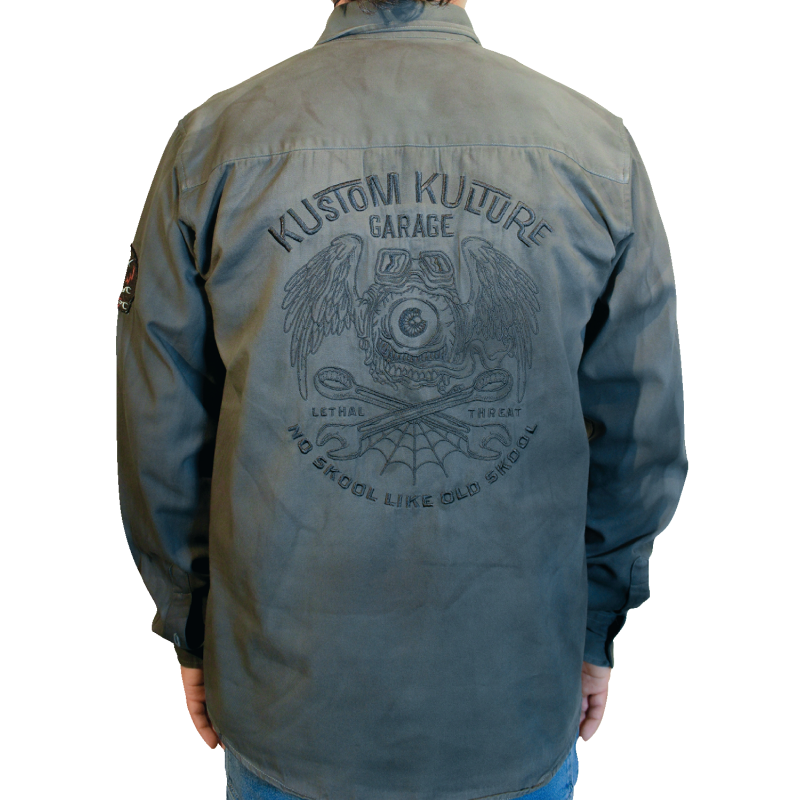 MG60133-4XL LETHAL-THREAT SHRT KUSTM KULT LS GY 4XL SHRT KUSTM KULT LS GY 4XL SHIRTS-MENS 