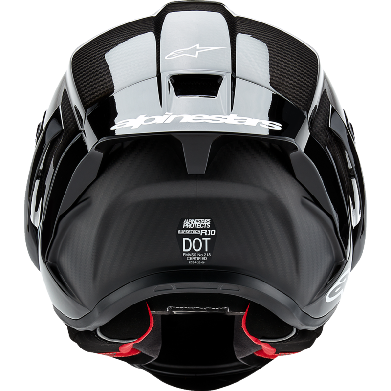 8200124-1902-XS ALPINESTARS-ROAD S-R10 SOLID HELMET BLK CARB M&G XS S-R10 SOLID HELMET BLK CARB M&G XS STREET FULL FACE ADULT HELMET 