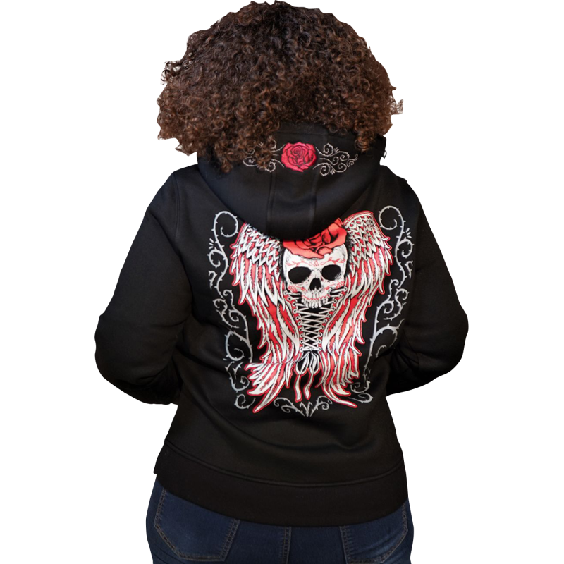 HD84071-1X LETHAL-THREAT HOODY WM PULOV THRN BK 1W HOODY WM PULOV THRN BK 1W SWEATS-LADIES 